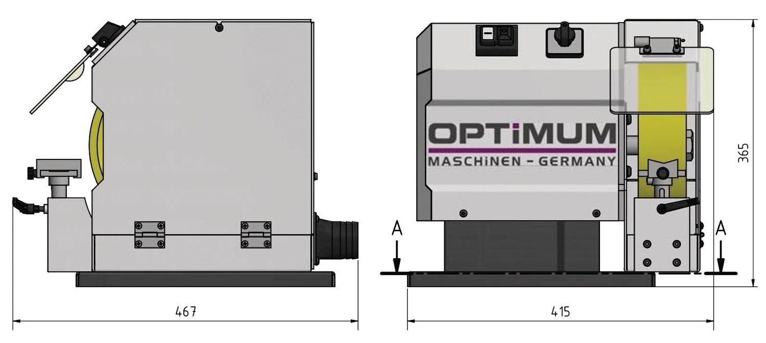 OPTIMUM Bürsten-Entgratmaschine GB 250 B